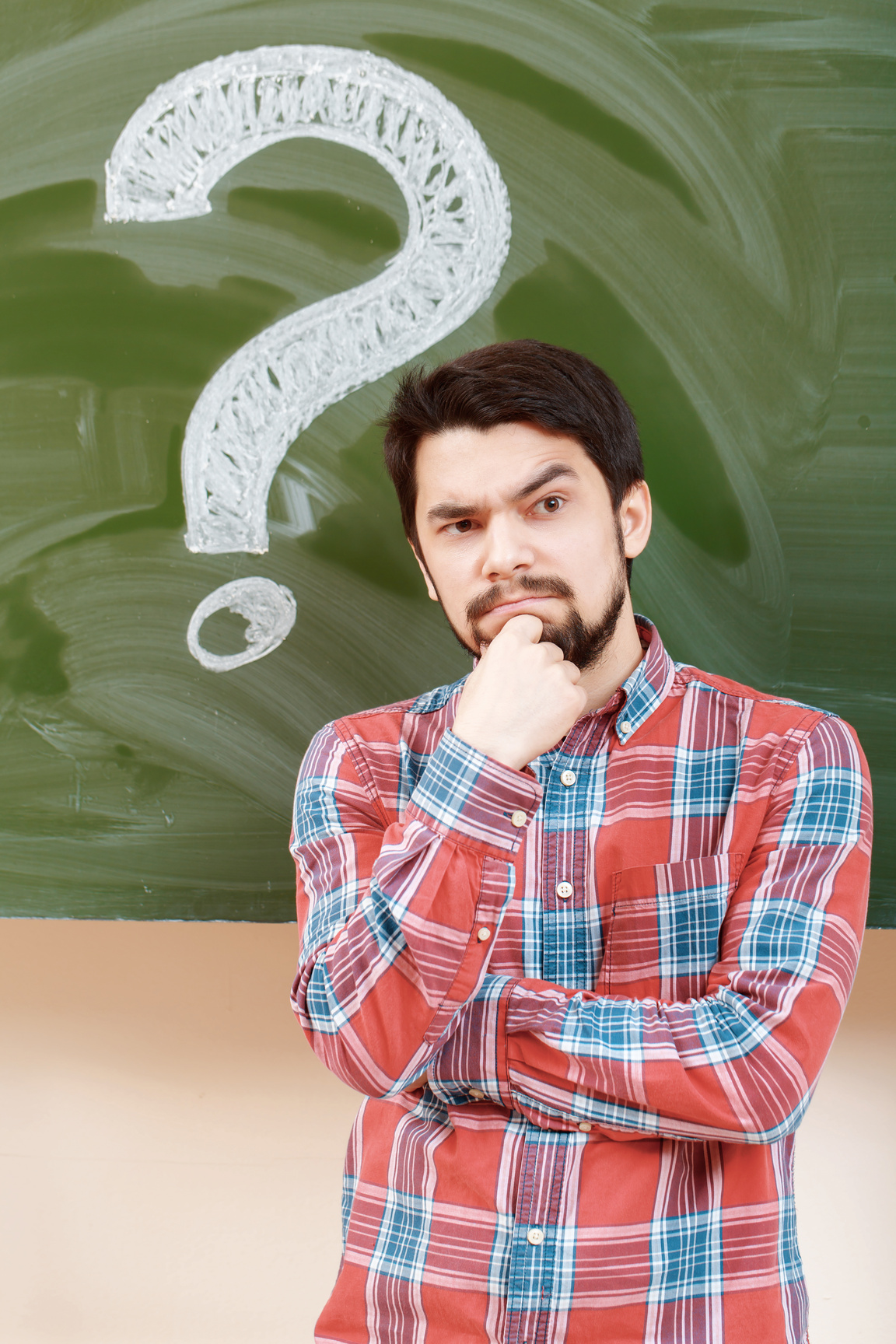Students thinking hard